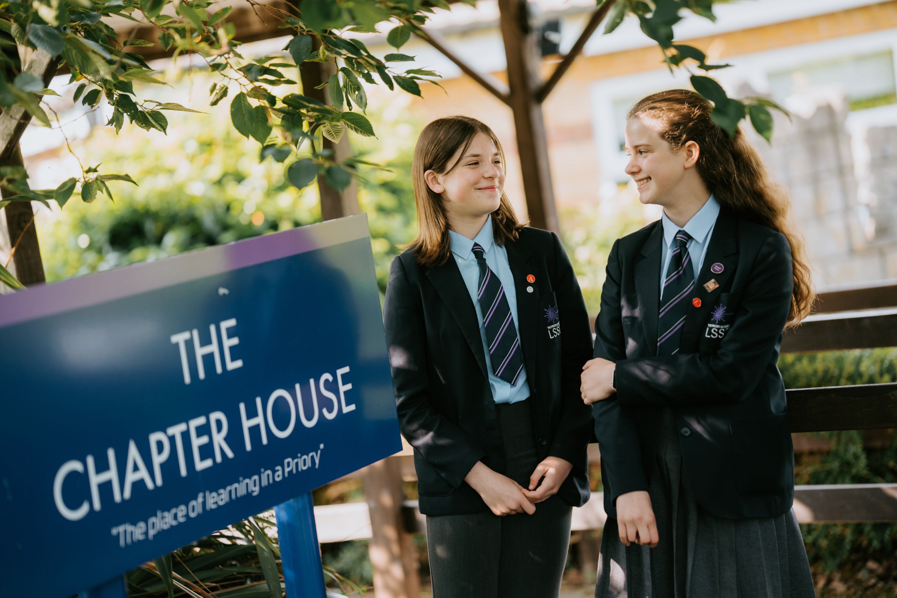 Priory students talking